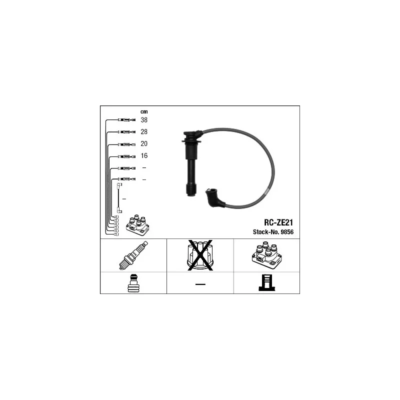 Kit de câbles d'allumage NGK 9856