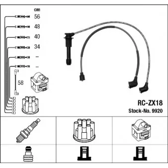 Kit de câbles d'allumage NGK 9920
