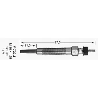 Bougie de préchauffage NGK 9974