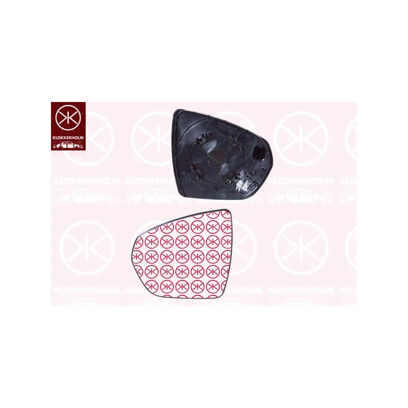 Verre de rétroviseur, rétroviseur extérieur KLOKKERHOLM 55461062