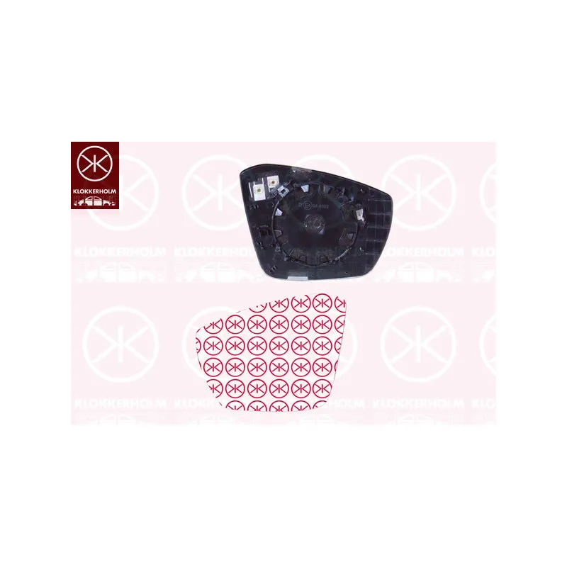 Verre de rétroviseur, rétroviseur extérieur KLOKKERHOLM 75221063