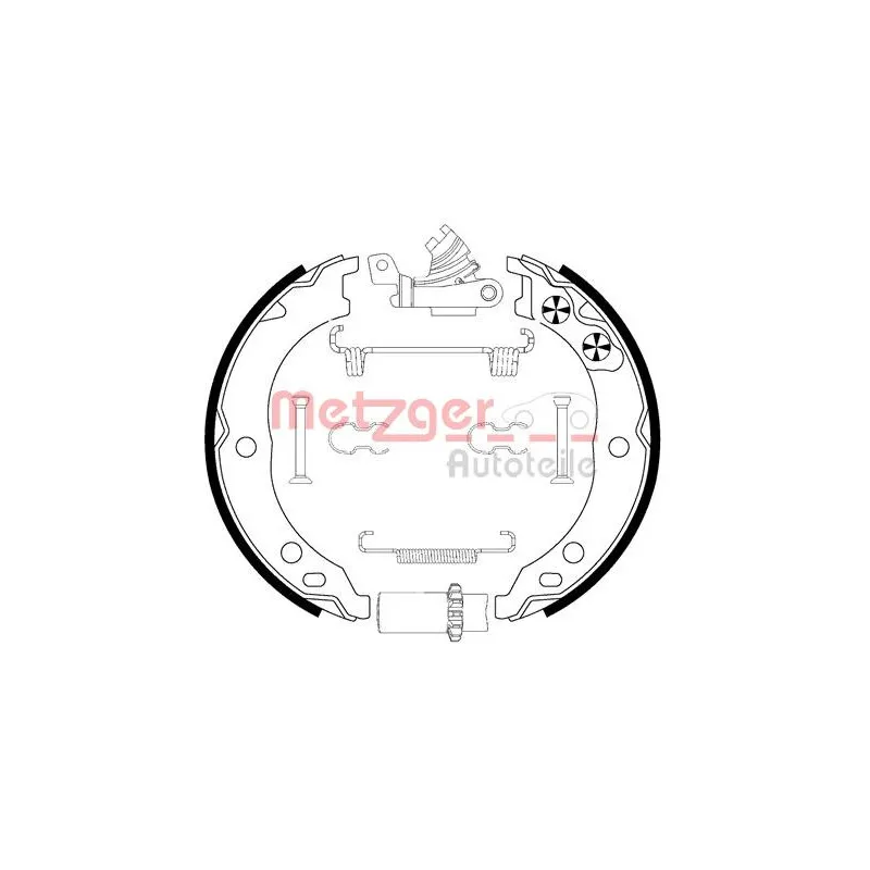 Jeu de mâchoires de frein, frein de stationnement METZGER 0152019