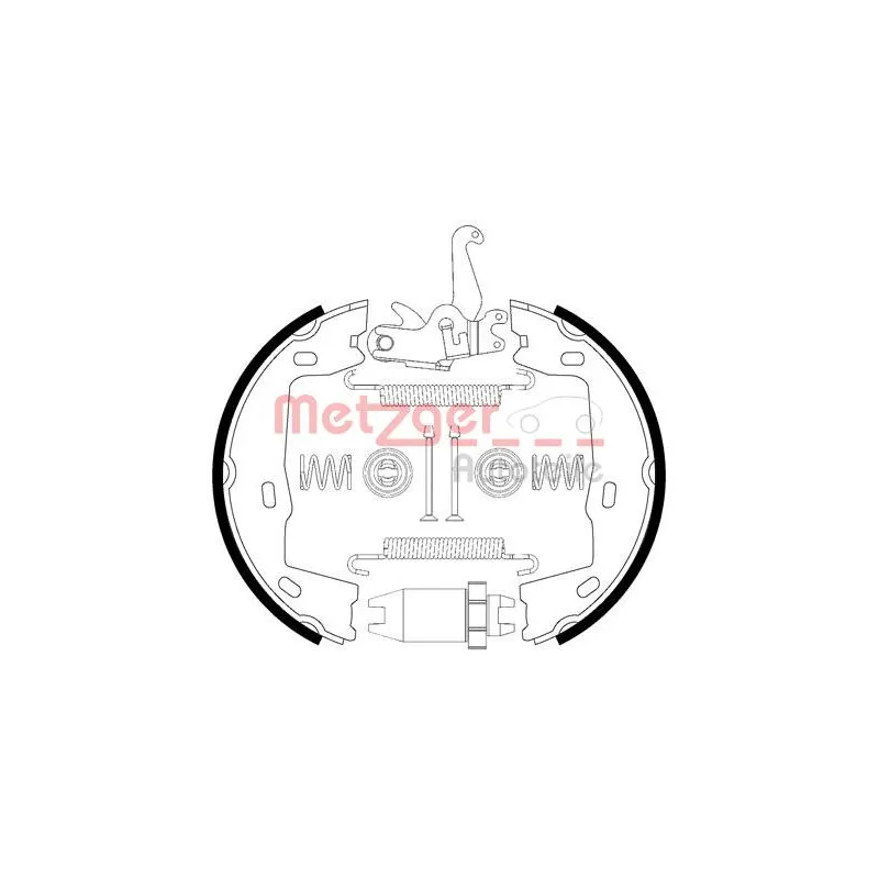 Jeu de mâchoires de frein, frein de stationnement METZGER 0152021