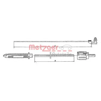 Câble d'accélération METZGER 10.0381