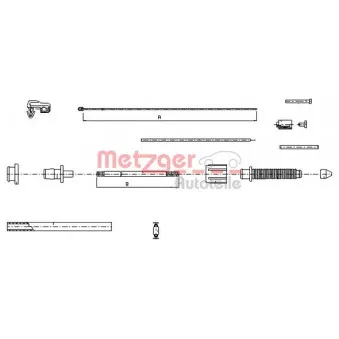 Câble d'accélération METZGER 10.0382