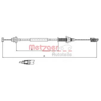 Câble d'accélération METZGER 10.0390