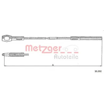 Tirette à câble, commande d'embrayage METZGER