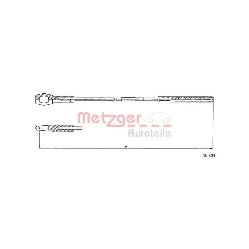 Tirette à câble, commande d'embrayage METZGER 10.304