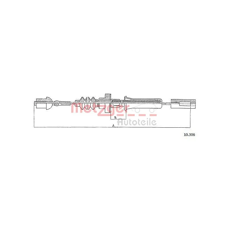 Tirette à câble, commande d'embrayage METZGER 10.306