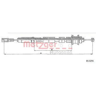 Tirette à câble, commande d'embrayage METZGER 10.3291