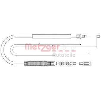 Tirette à câble, frein de stationnement METZGER