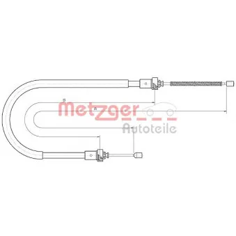 Tirette à câble, frein de stationnement METZGER