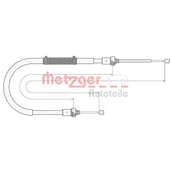Tirette à câble, frein de stationnement METZGER