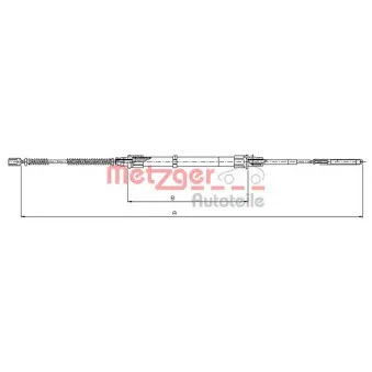 Tirette à câble, frein de stationnement METZGER