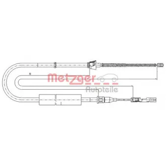 Tirette à câble, frein de stationnement METZGER