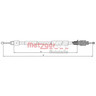 Tirette à câble, frein de stationnement METZGER