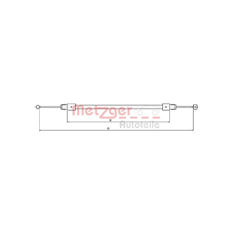 Tirette à câble, frein de stationnement METZGER 10.7633