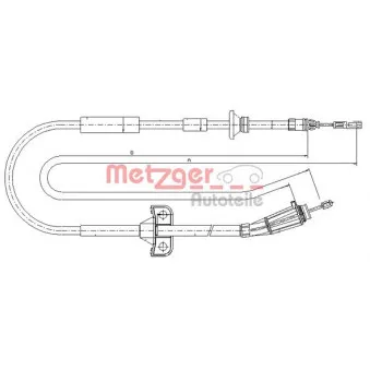 Tirette à câble, frein de stationnement METZGER