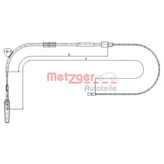 Tirette à câble, frein de stationnement METZGER 10.9328