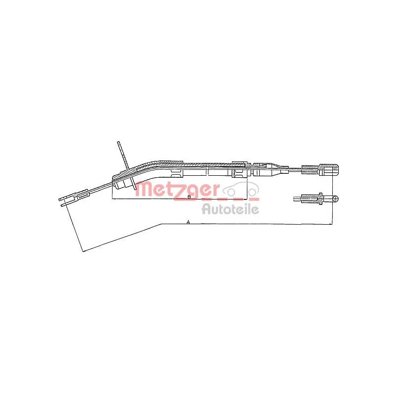 Tirette à câble, frein de stationnement METZGER 10.935