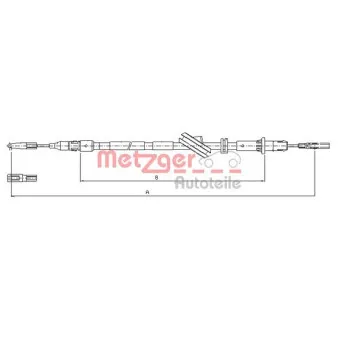 Tirette à câble, frein de stationnement METZGER