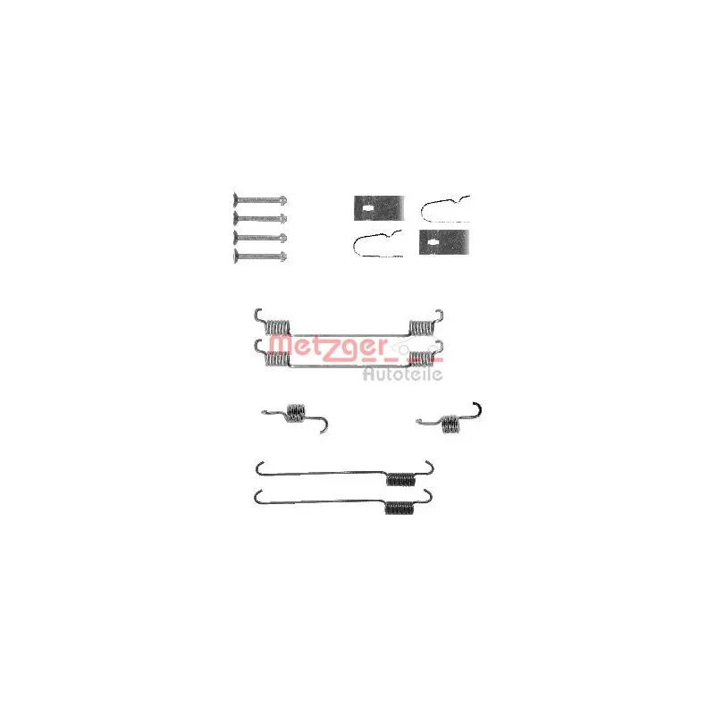 Kit d'accessoires, mâchoires de frein de stationnement METZGER 105-0007