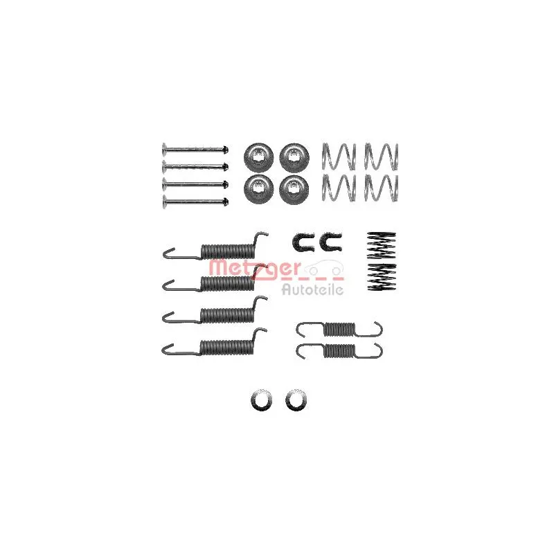 Kit d'accessoires, mâchoires de frein de stationnement METZGER 105-0016