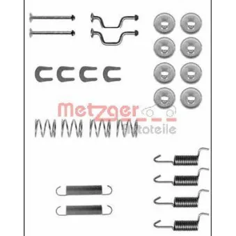 Kit d'accessoires, mâchoires de frein de stationnement METZGER 105-0810