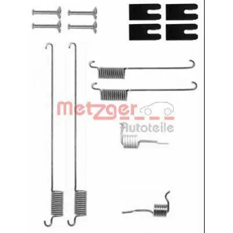 Kit d'accessoires, mâchoire de frein METZGER 105-0829