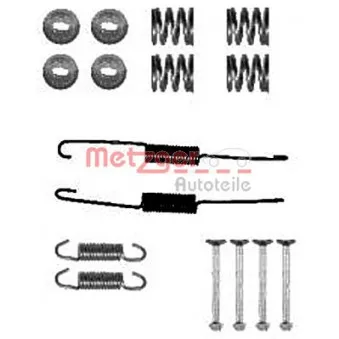 Kit d'accessoires, mâchoire de frein METZGER 105-0879