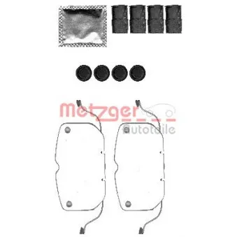 Kit d'accessoires, plaquette de frein à disque METZGER