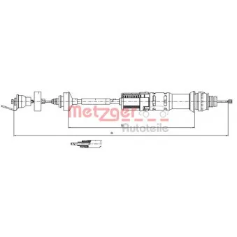 Tirette à câble, commande d'embrayage METZGER 11.2198