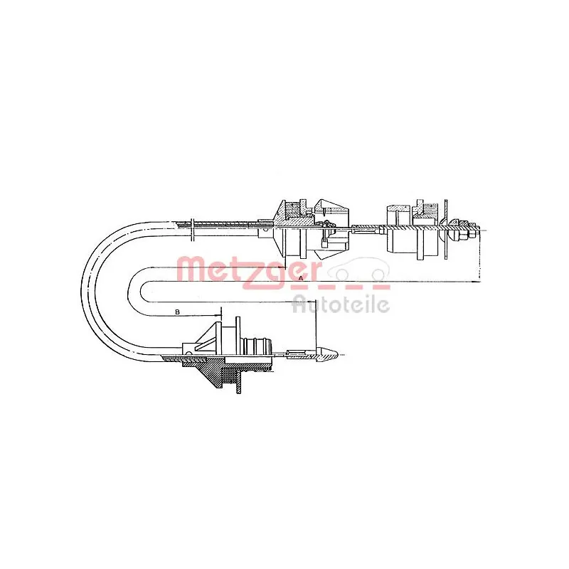 Tirette à câble, commande d'embrayage METZGER 11.2242