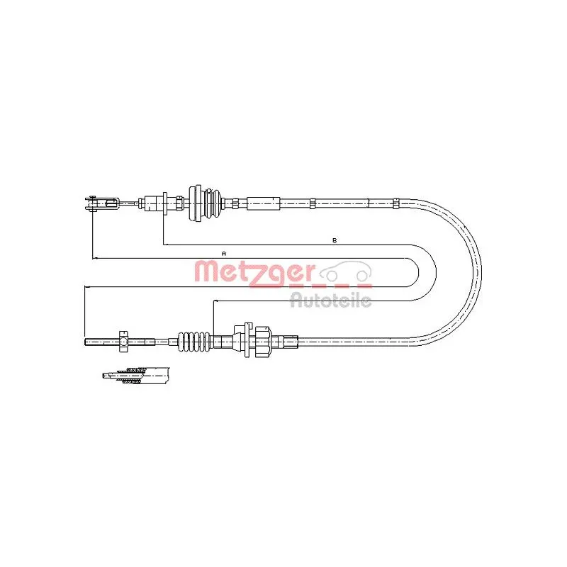 Tirette à câble, commande d'embrayage METZGER 11.2255