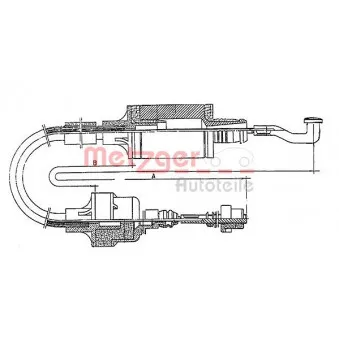 Tirette à câble, commande d'embrayage METZGER 11.2552