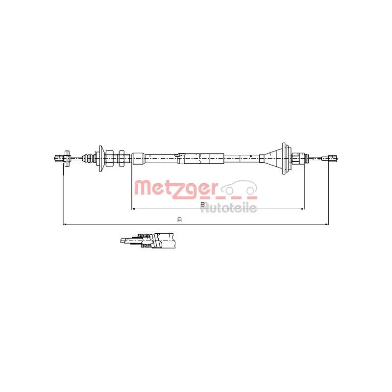 Tirette à câble, commande d'embrayage METZGER 11.2911