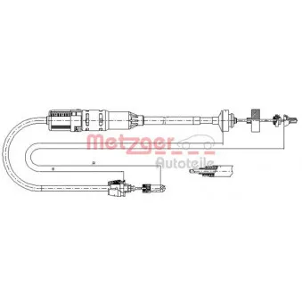 Tirette à câble, commande d'embrayage METZGER 11.2915