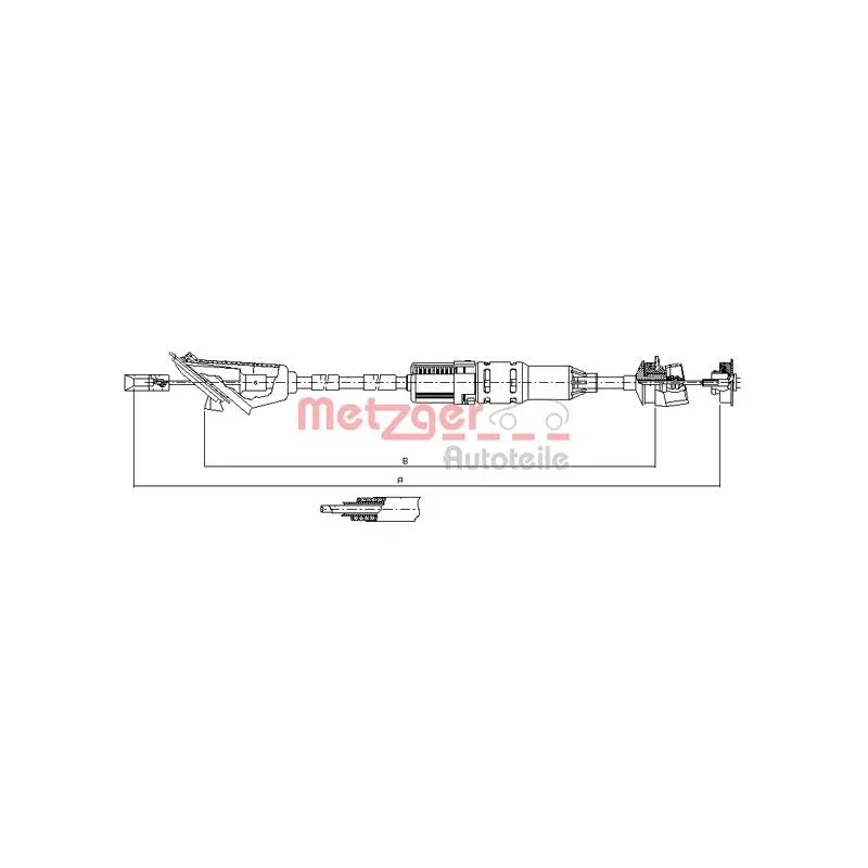 Tirette à câble, commande d'embrayage METZGER 11.3214