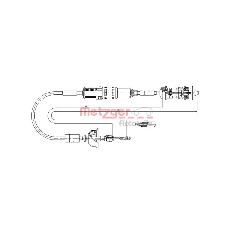 Tirette à câble, commande d'embrayage METZGER 11.3264