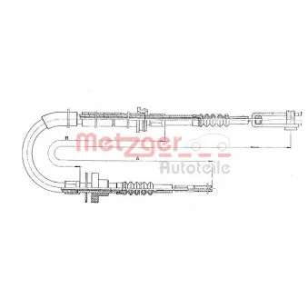 Tirette à câble, commande d'embrayage METZGER 11.3910