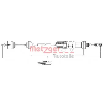 Tirette à câble, commande d'embrayage METZGER
