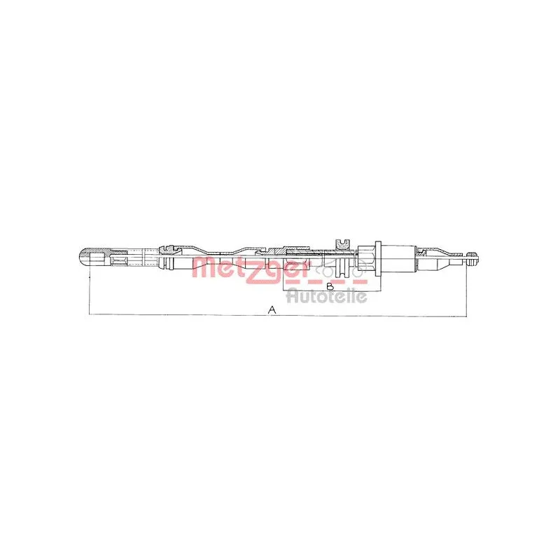 Tirette à câble, frein de stationnement METZGER 11.5840