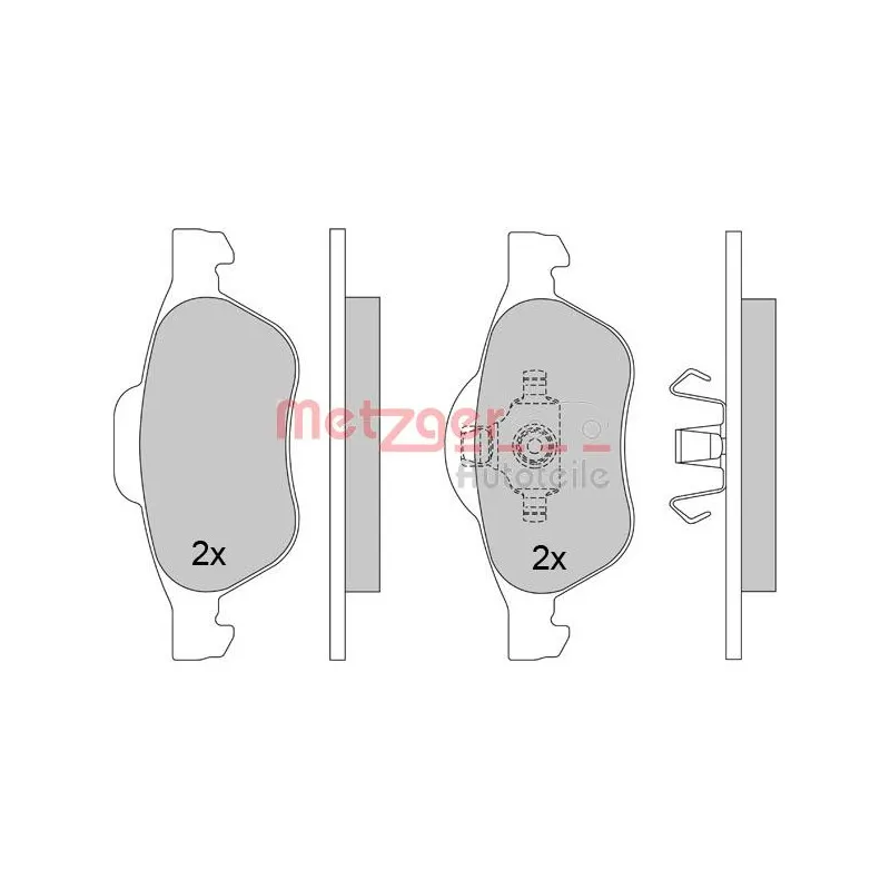 Jeu de 4 plaquettes de frein avant METZGER 1160100