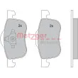 Jeu de 4 plaquettes de frein avant METZGER 1170013 - Visuel 1