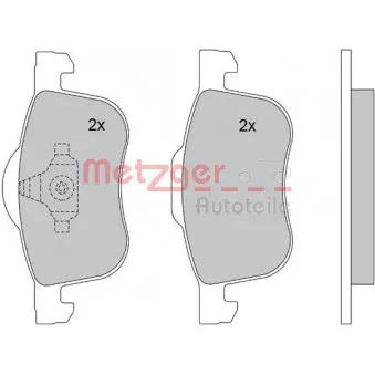 Jeu de 4 plaquettes de frein avant METZGER 1170013