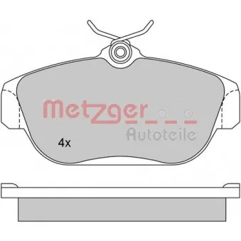 Jeu de 4 plaquettes de frein avant METZGER 1170018