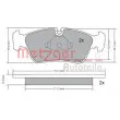 Jeu de 4 plaquettes de frein avant METZGER 1170019 - Visuel 1