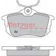 Jeu de 4 plaquettes de frein arrière METZGER 1170021 - Visuel 1