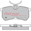 Jeu de 4 plaquettes de frein arrière METZGER 1170025 - Visuel 1