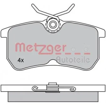 Jeu de 4 plaquettes de frein arrière METZGER 1170025